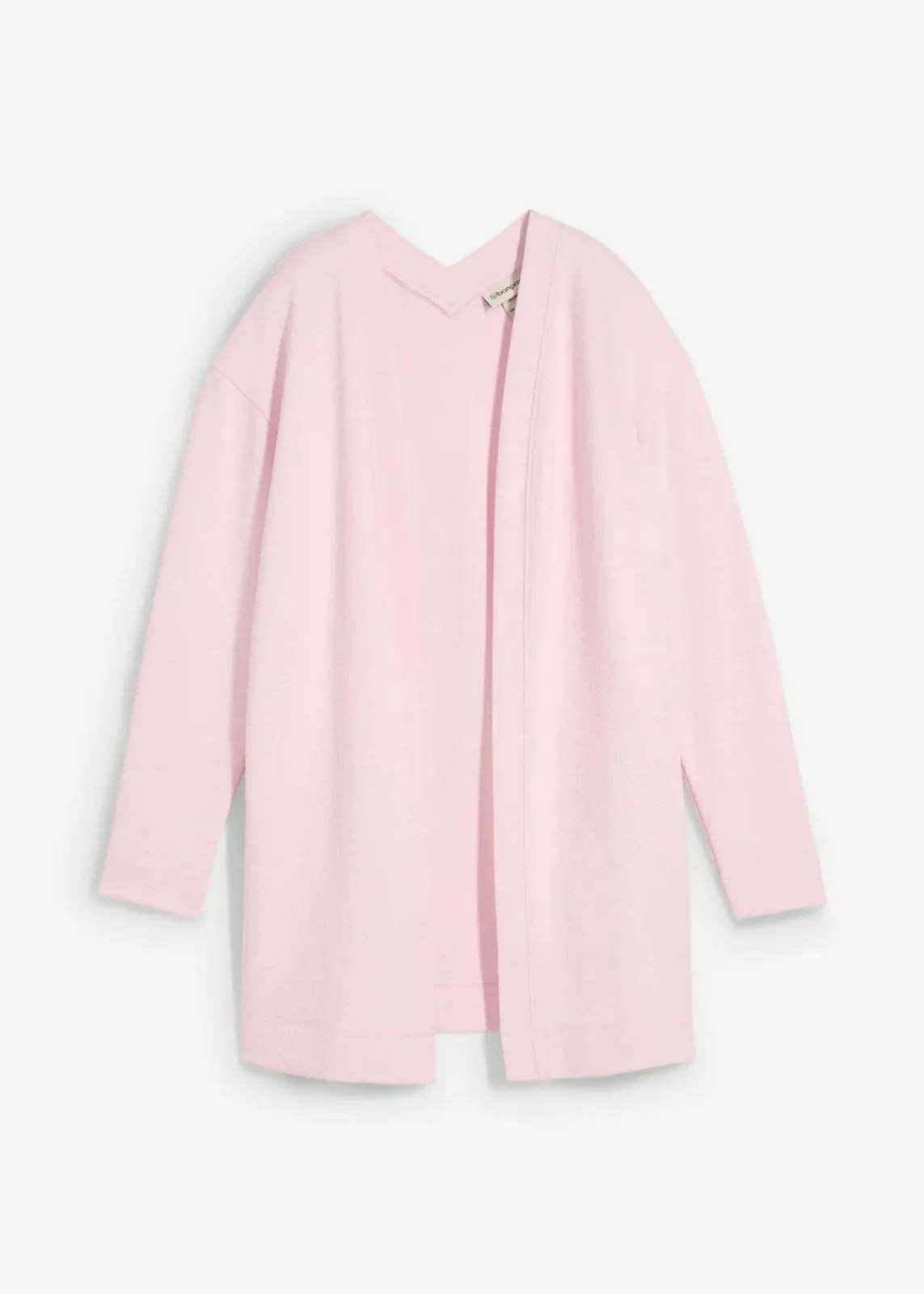 bonprix Sweat|Bekleidung·Blusen & Tuniken^Long-Sweatjacke aus weichem Baumwoll-Mix puderflieder