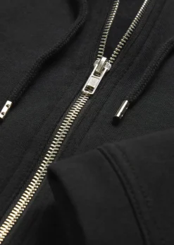 bonprix Bekleidung·Blusen & Tuniken|Sweat^Long-Sweatjacke mit Reißverschlusstaschen schwarz