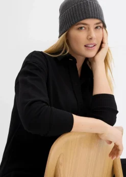 bonprix Bekleidung·Blusen & Tuniken|Sweat^Long-Sweatjacke mit Taschen schwarz