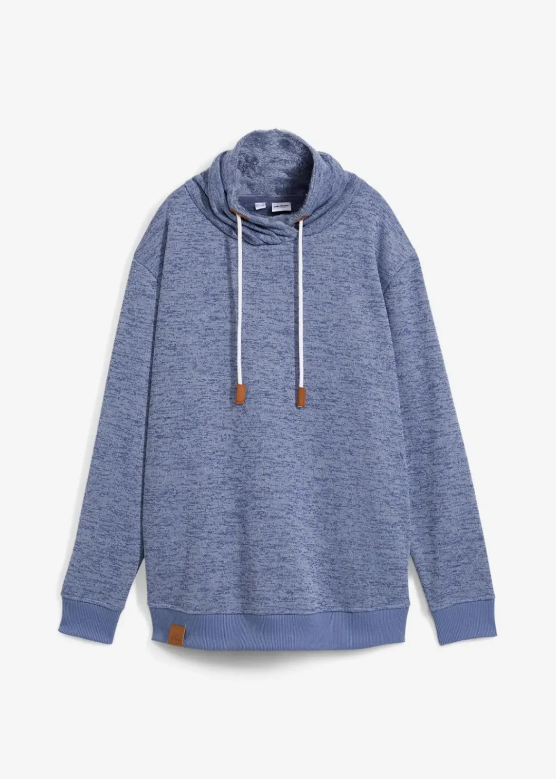 bonprix Sweat|Bekleidung·Blusen & Tuniken^Long-Sweatshirt mattblau meliert
