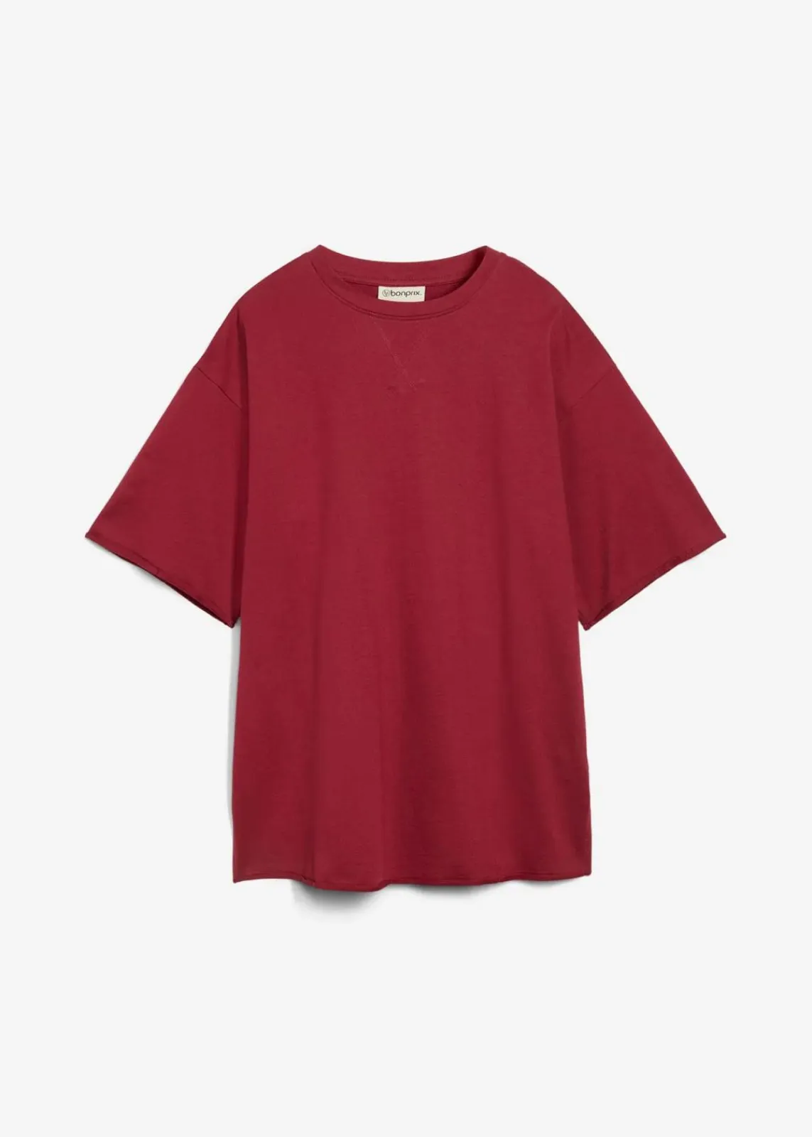 bonprix Sweat|Zweiteiler & Sets^Long-Sweatshirt aus reiner Baumwolle pflaumenrot