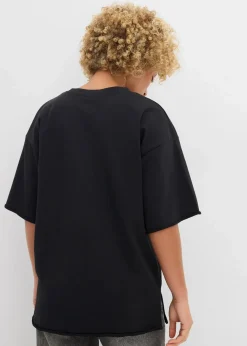 bonprix Bekleidung·Blusen & Tuniken|Zweiteiler & Sets^Long-Sweatshirt aus reiner Baumwolle schwarz