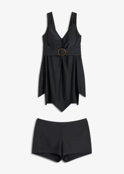 bonprix Nachhaltigere Materialien|Tankinis^Long-Tankini mit breiten Trägern (2-tlg.Set) schwarz
