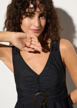 bonprix Nachhaltigere Materialien|Tankinis^Long-Tankini mit breiten Trägern (2-tlg.Set) schwarz