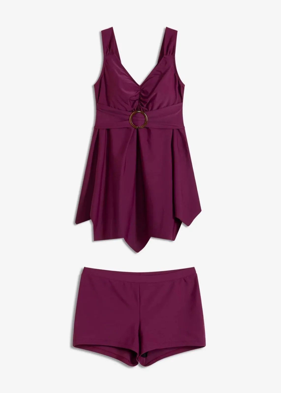 bonprix Nachhaltigere Materialien|Bademode·Tankinis^Long-Tankini mit breiten Trägern (2-tlg.Set) aubergine