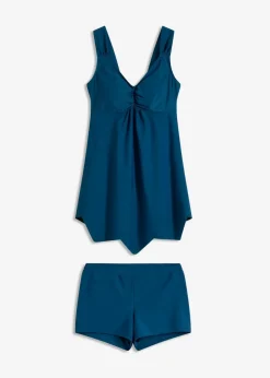 bonprix Nachhaltigere Materialien|Bademode·Tankinis^Long-Tankini mit breiten Trägern (2-tlg.Set) blaupetrol