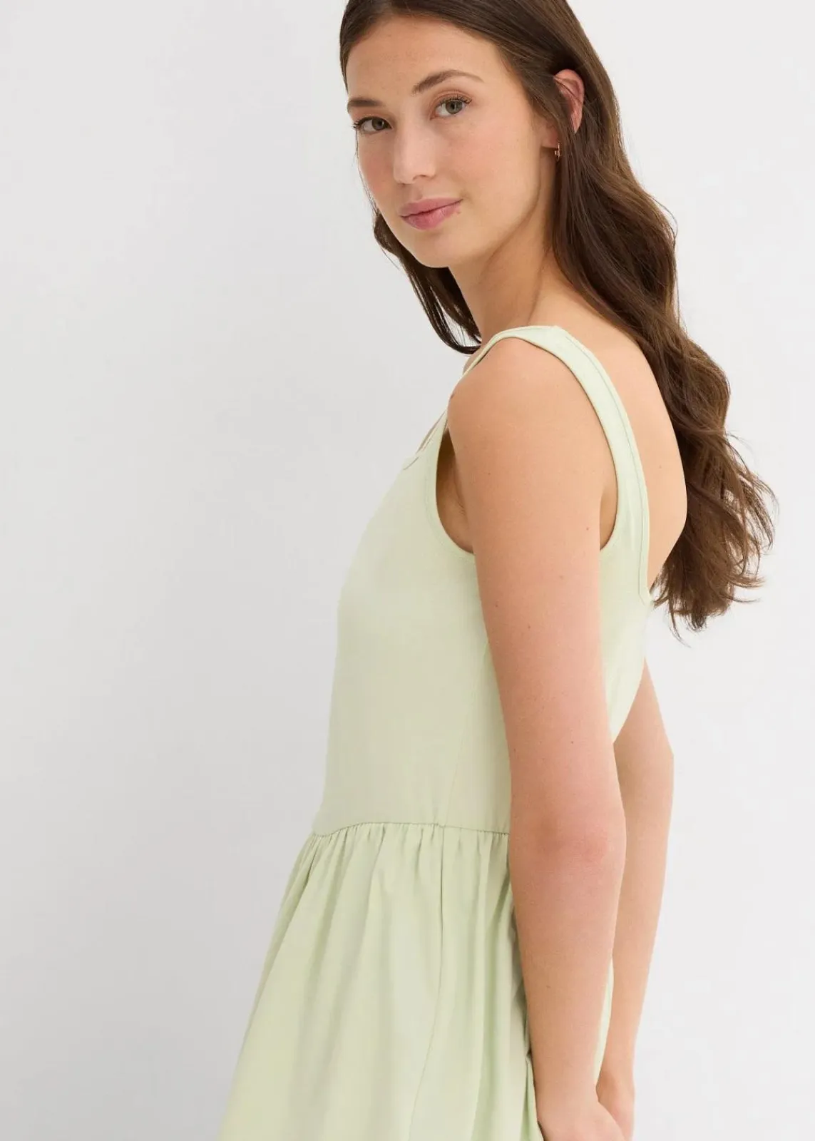 bonprix Shirts & Tops^Long-Top aus elastischem Baumwoll-Mix softsalbei