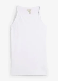 bonprix Shirts & Tops^Long-Top aus elastischem Baumwoll-Mix weiß