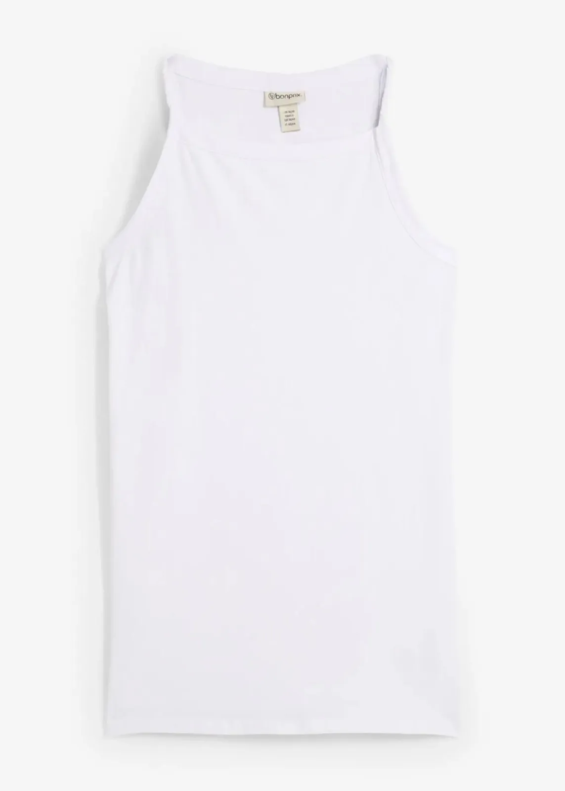 bonprix Shirts & Tops^Long-Top aus elastischem Baumwoll-Mix weiß