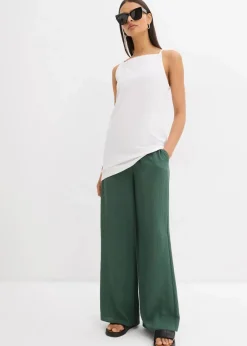bonprix Shirts & Tops^Long-Top aus elastischem Baumwoll-Mix weiß