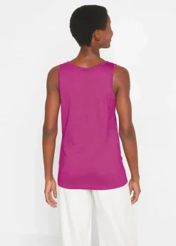 bonprix Shirts & Tops|Basics^Long-Top aus reiner Baumwolle (5er Pack) dunkelpink+violettorchidee+hellblau+hellgelb+eiskaffee