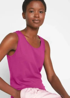 bonprix Shirts & Tops|Basics^Long-Top aus reiner Baumwolle (5er Pack) dunkelpink+violettorchidee+hellblau+hellgelb+eiskaffee