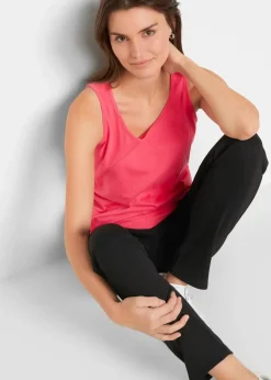 bonprix Shirts & Tops|Basics^Long-Top aus reiner Baumwolle (5er Pack) hibiskuspink + hellgrau meliert + weiß + schwarz + dunkelblau