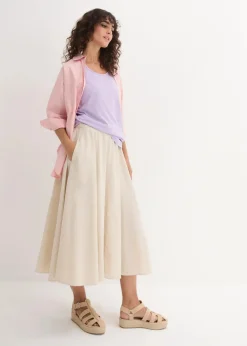 bonprix Shirts & Tops|Basics^Long-Top aus reiner Baumwolle (5er Pack) hellviolett + rauchsalbei + kristallrosa + schwarz + weiß