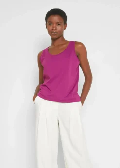 bonprix Shirts & Tops|Basics^Long-Top aus reiner Baumwolle (5er Pack) puderblau + pinklady + weiß + schwarz + tiefviolett