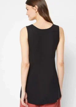 bonprix Bekleidung·Röcke|Basics^Long-Top aus softer Viskose, 2er- Pack schwarz
