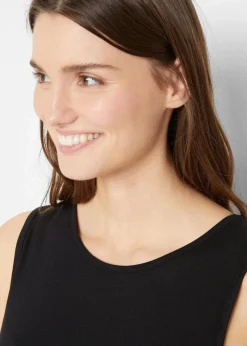 bonprix Bekleidung·Röcke|Basics^Long-Top aus softer Viskose, 2er- Pack schwarz