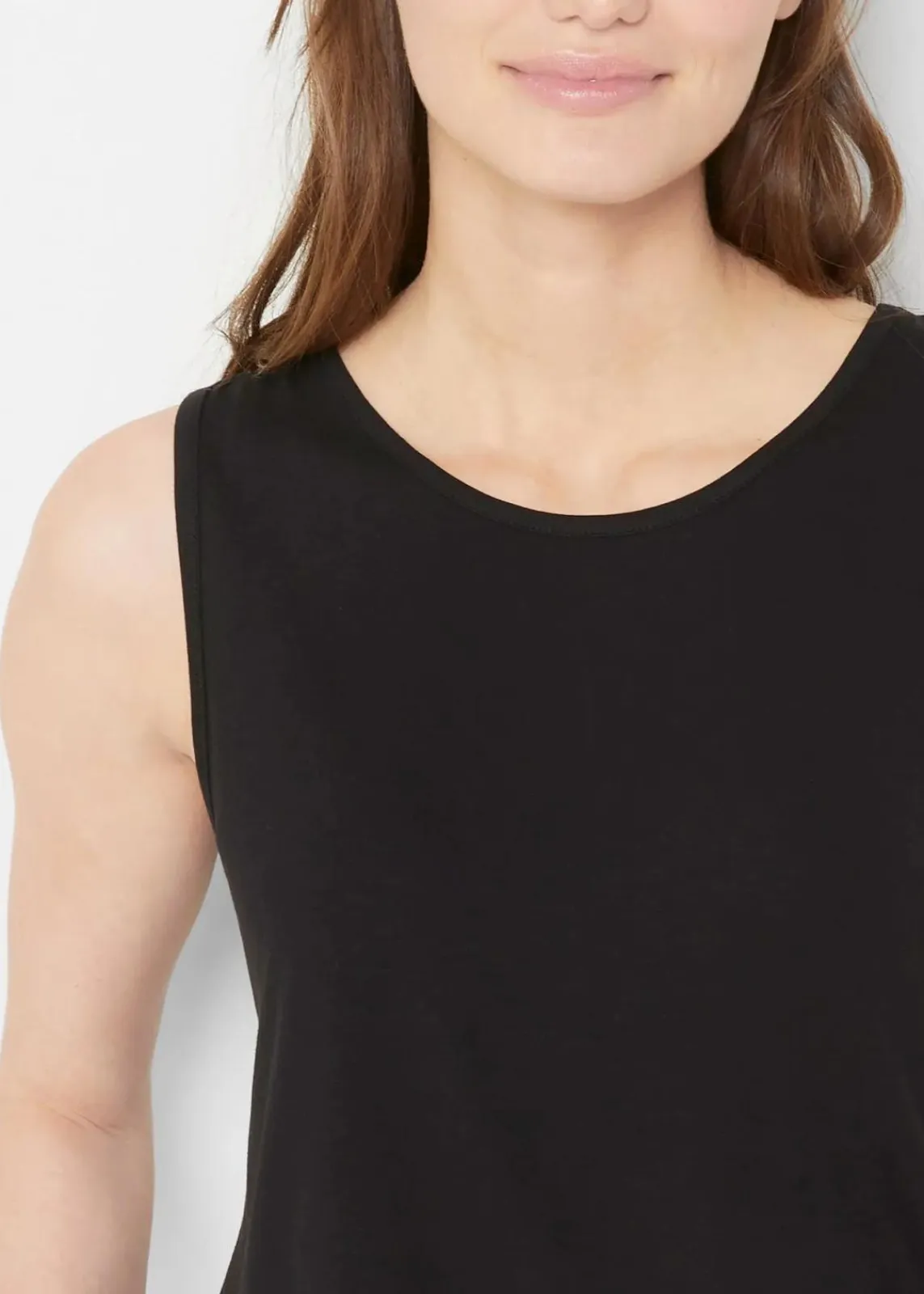 bonprix Bekleidung·Röcke|Basics^Long-Top aus softer Viskose, 2er- Pack schwarz