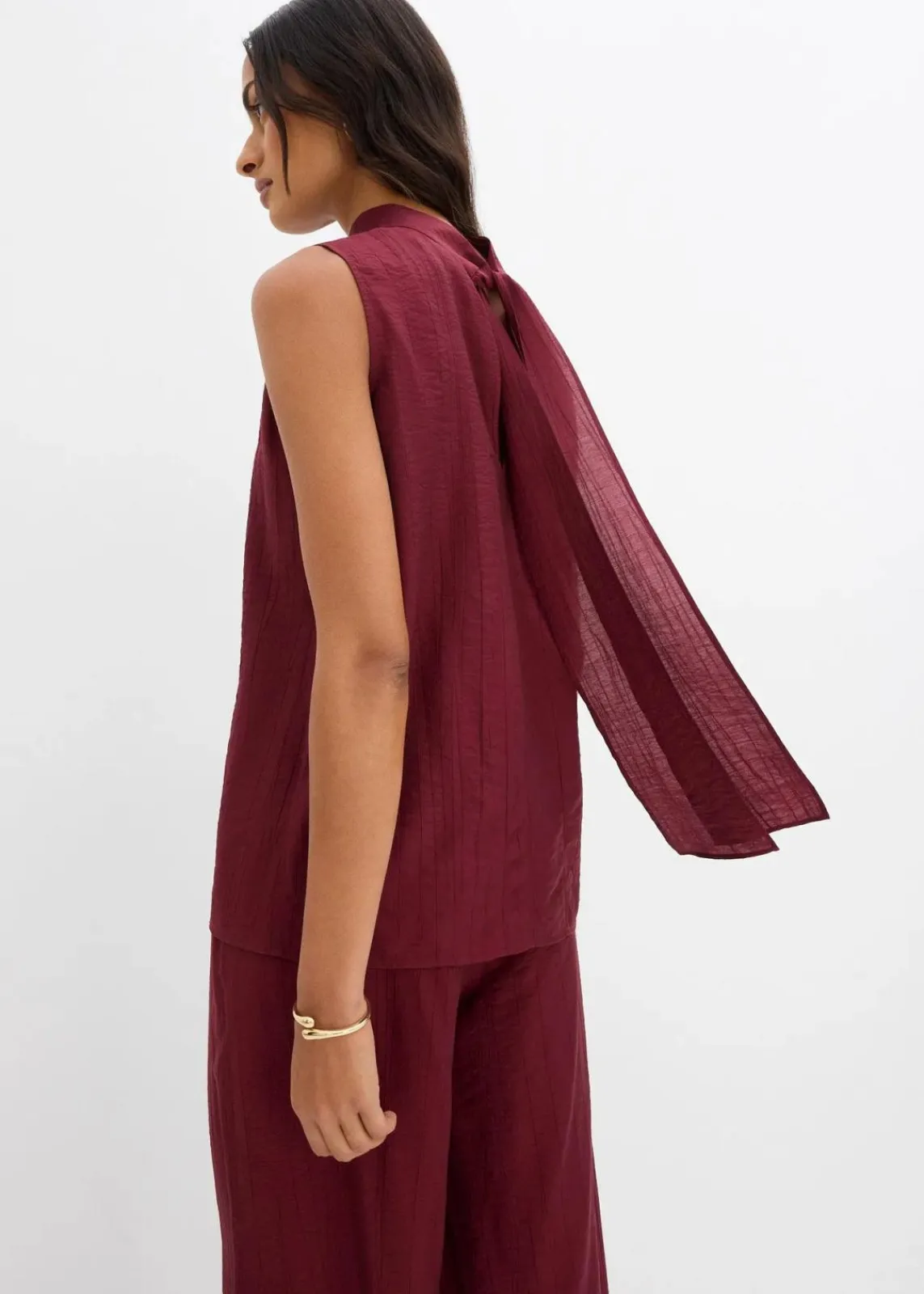 bonprix Shirts & Tops|Zweiteiler & Sets^Long-Top aus strukturiertem Viskose-Mix ahornrot