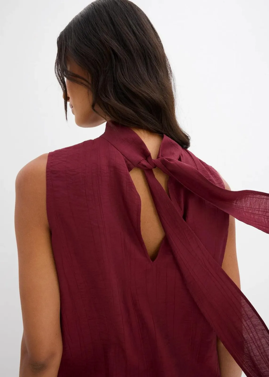 bonprix Shirts & Tops|Zweiteiler & Sets^Long-Top aus strukturiertem Viskose-Mix ahornrot