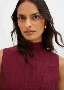 bonprix Shirts & Tops|Zweiteiler & Sets^Long-Top aus strukturiertem Viskose-Mix ahornrot