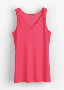 bonprix Shirts & Tops^Long-Top aus Viskose-Leinen-Mix paradiespink