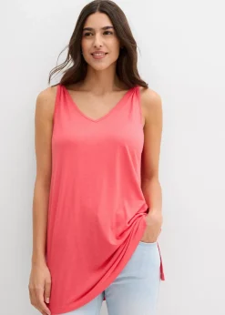 bonprix Shirts & Tops^Long-Top aus Viskose-Leinen-Mix paradiespink