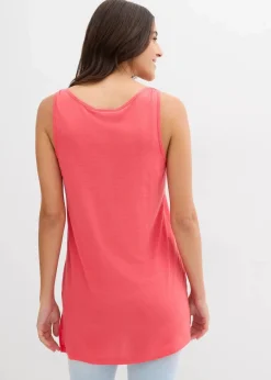bonprix Shirts & Tops^Long-Top aus Viskose-Leinen-Mix paradiespink