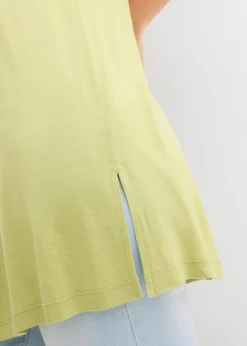 bonprix Shirts & Tops^Long-Top aus Viskose-Leinen-Mix mattpistazie