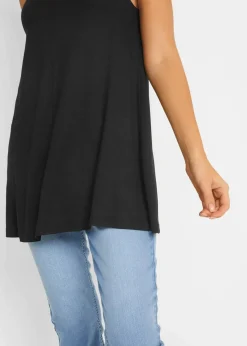 bonprix Shirts & Tops^Long-Top aus Viskose-Mix schwarz