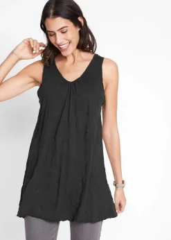 bonprix Shirts & Tops^Long-Top mit Crash-Effekt schwarz