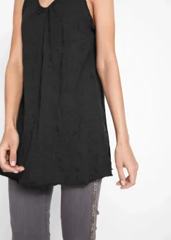 bonprix Shirts & Tops^Long-Top mit Crash-Effekt schwarz