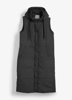 bonprix Bekleidung·Hosen|Nachhaltigere Materialien^Longweste schwarz