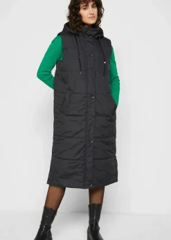 bonprix Bekleidung·Hosen|Nachhaltigere Materialien^Longweste schwarz