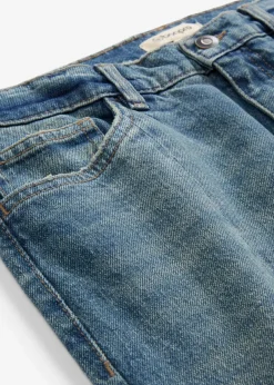 bonprix Jeans|Bekleidung·Shirts & Tops^Loose Straight-Jeans High Waist, Low Stretch hellblau denim used