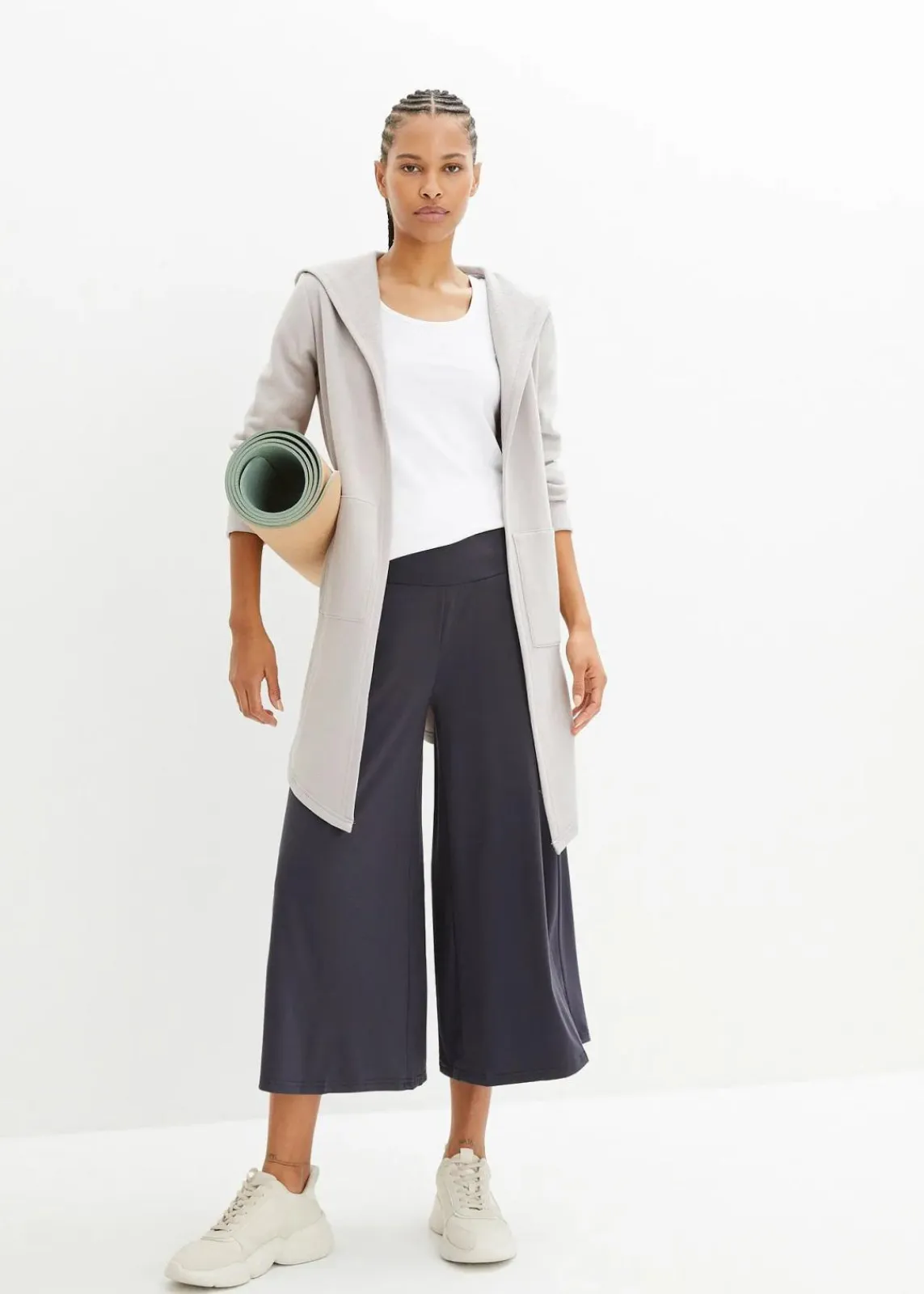 bonprix Nachhaltigere Materialien|Hosen^Loungewear Culotte mit weitem Bein nachtblau