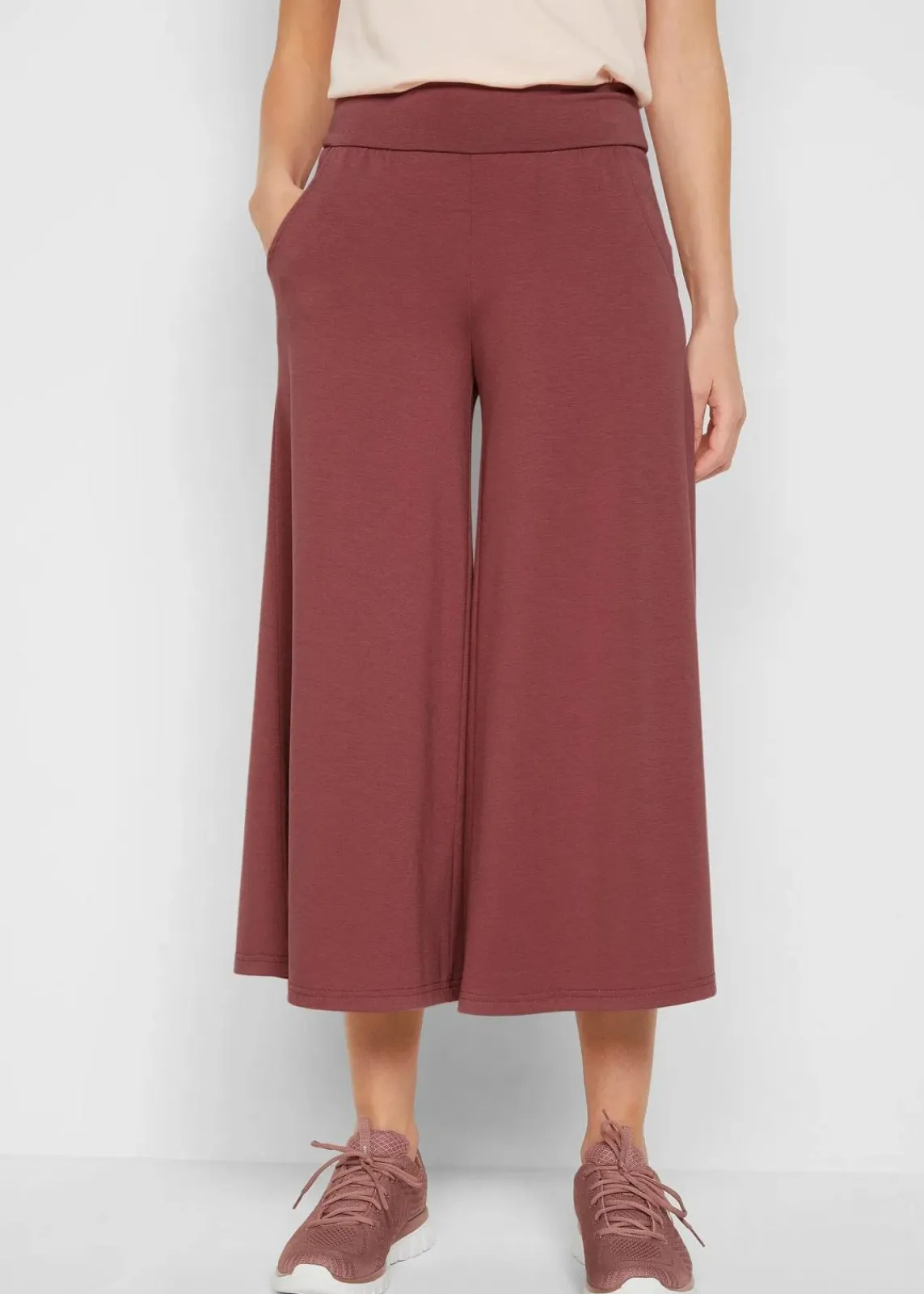bonprix Nachhaltigere Materialien|Hosen^Loungewear Culotte mit weitem Bein softbeere