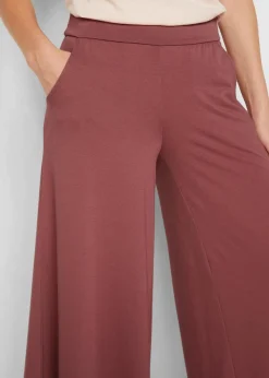 bonprix Nachhaltigere Materialien|Hosen^Loungewear Culotte mit weitem Bein softbeere