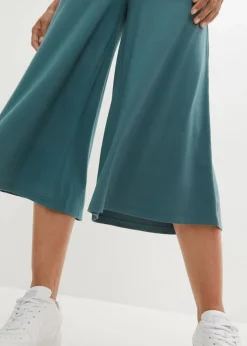bonprix Nachhaltigere Materialien|Hosen^Loungewear Culotte mit weitem Bein graugrün
