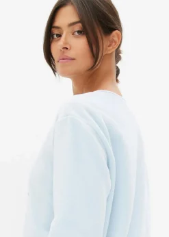 bonprix Wäsche·Homewear|Bekleidung·Strickmode^Loungewear Fleece Nachthemd mit Applikation puderblau