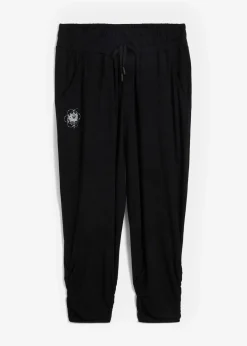 bonprix Wäsche·Homewear|Bekleidung·Strickmode^Loungewear Haremshose mit gerafftem Saum schwarz