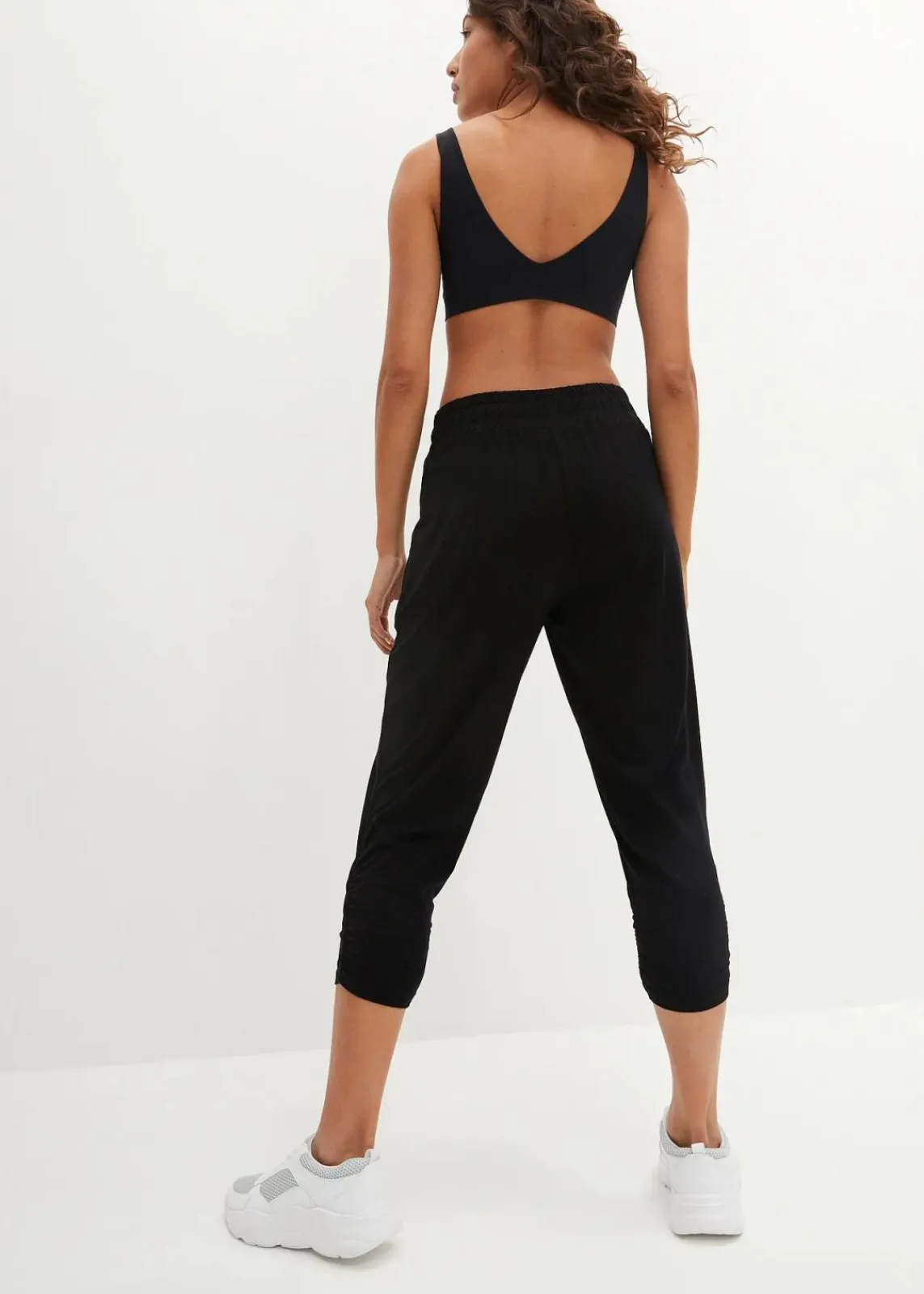 bonprix Wäsche·Homewear|Bekleidung·Strickmode^Loungewear Haremshose mit gerafftem Saum schwarz