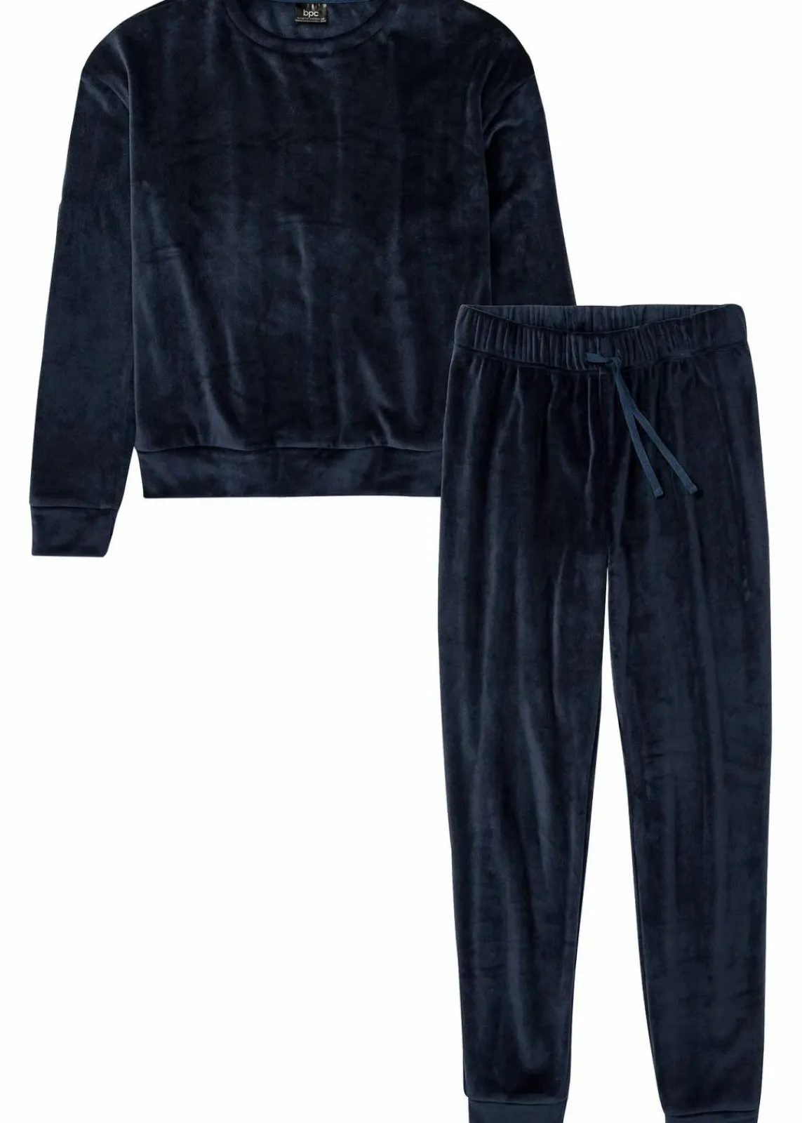 bonprix Wäsche·Homewear|Wäsche·Nachtwäsche^Loungewear Hausanzug aus Samt dunkelblau