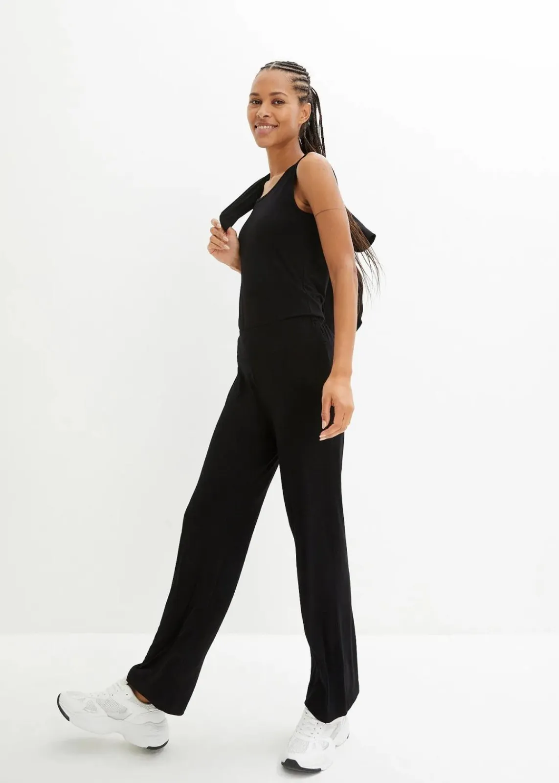 bonprix Hosen|Homewear^Loungewear Hausanzug (3-tlg.Set) mit Viskose schwarz