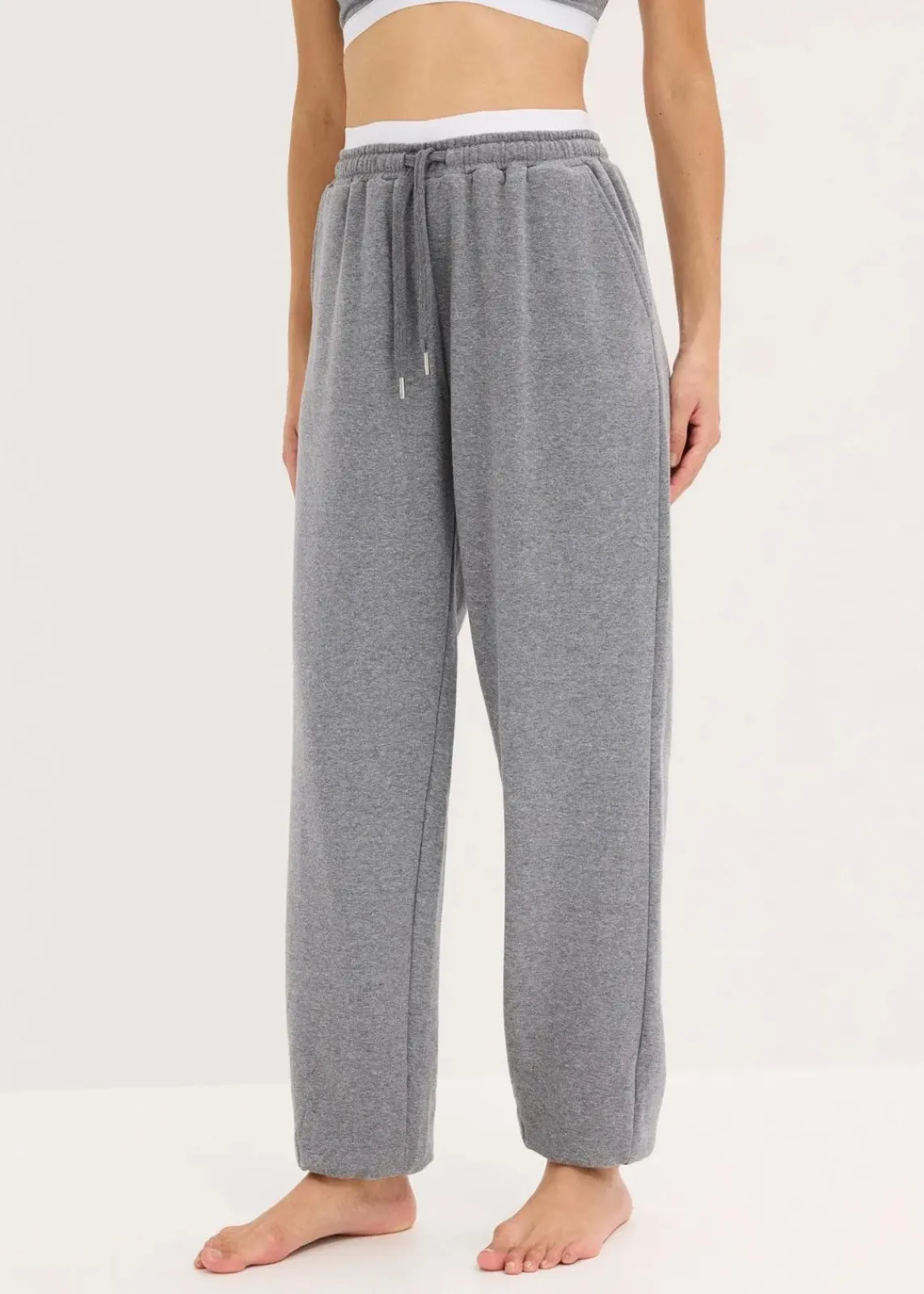 bonprix Wäsche·Homewear|Wäsche·Nachtwäsche^Loungewear Sweathose mit Eingriffstaschen grau meliert