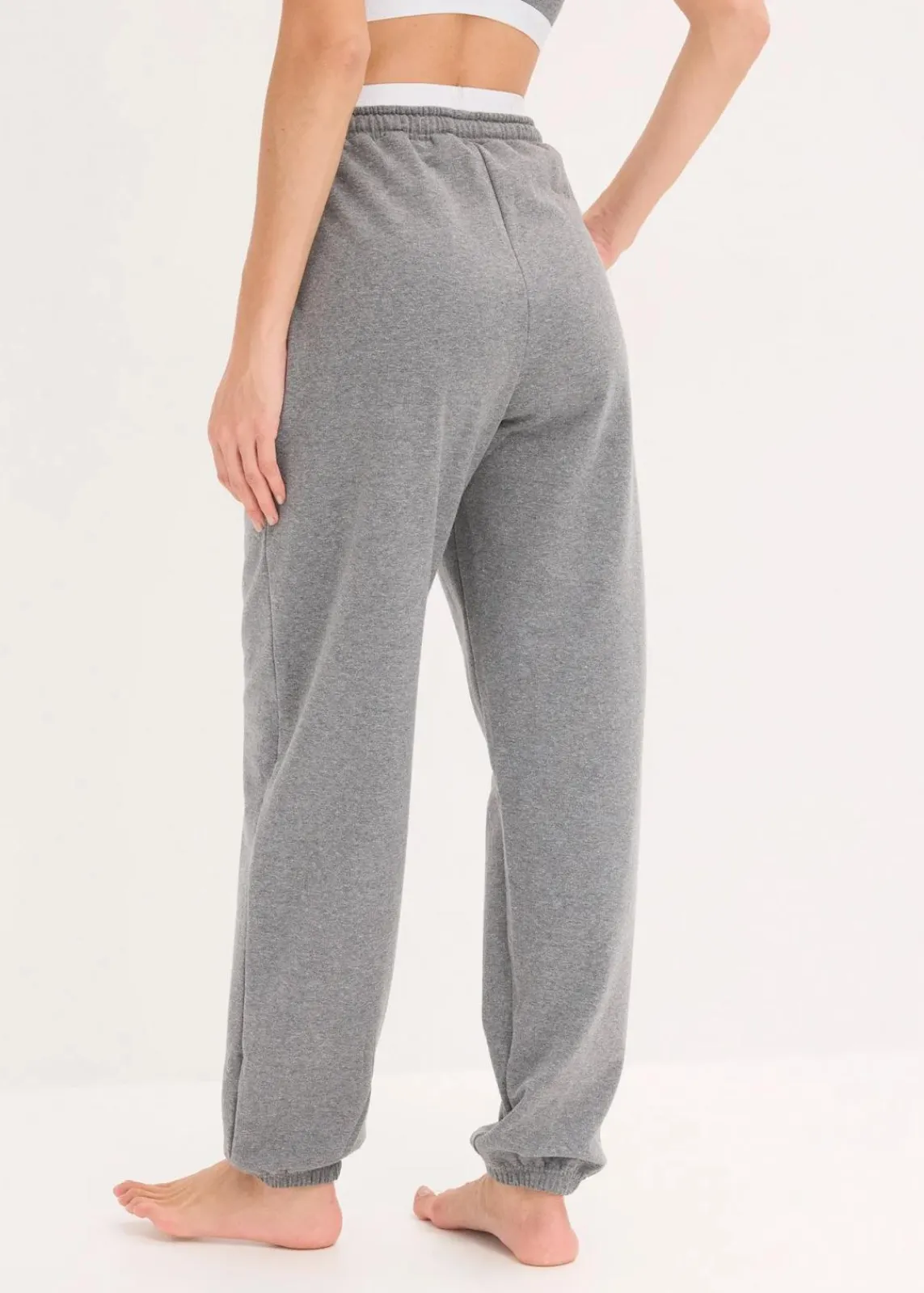 bonprix Wäsche·Homewear|Wäsche·Nachtwäsche^Loungewear Sweathose mit Eingriffstaschen grau meliert