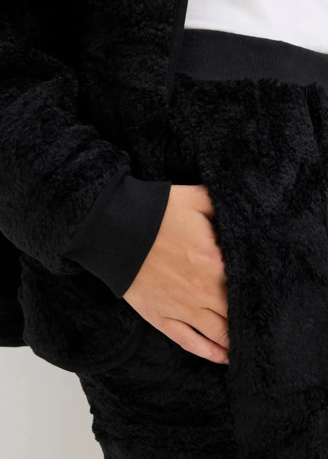 bonprix Wäsche·Homewear|Wäsche·Nachtwäsche^Loungewear Teddy Hausanzug schwarz