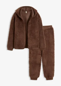 bonprix Homewear|Nachtwäsche^Loungewear Teddy Hausanzug lehmbraun