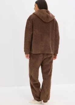 bonprix Homewear|Nachtwäsche^Loungewear Teddy Hausanzug lehmbraun