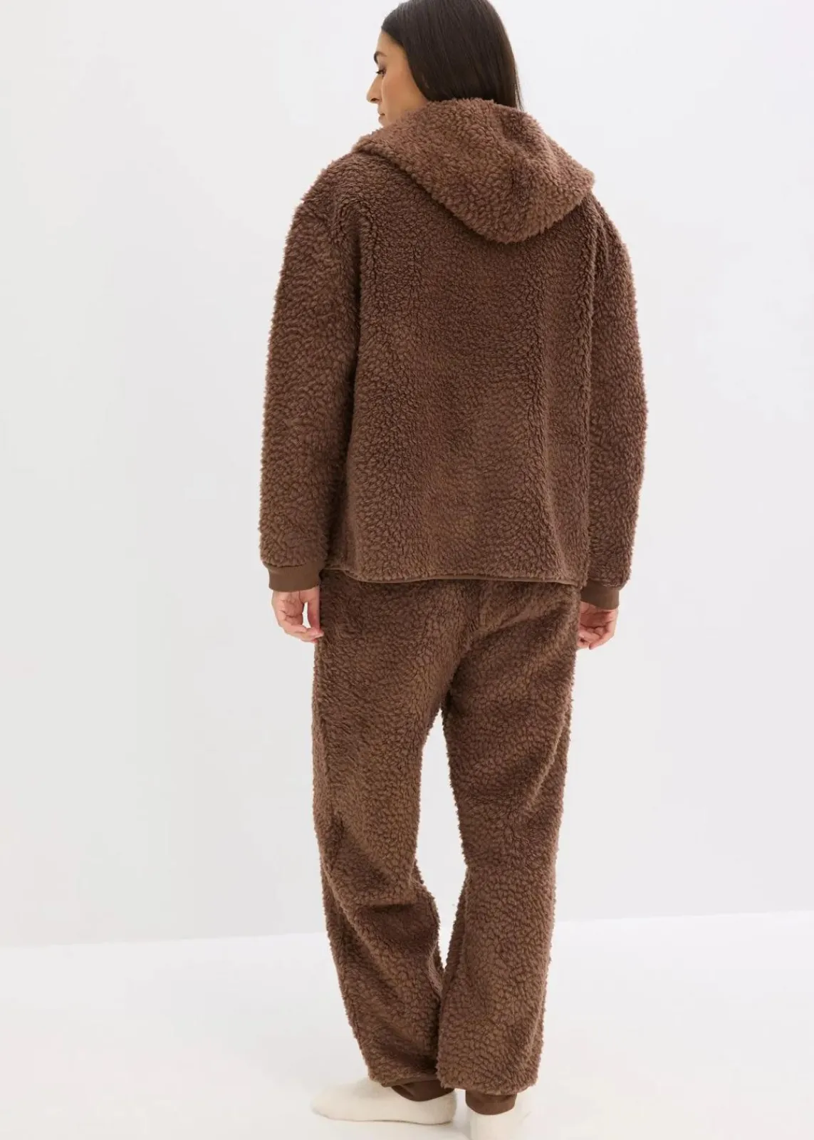 bonprix Homewear|Nachtwäsche^Loungewear Teddy Hausanzug lehmbraun